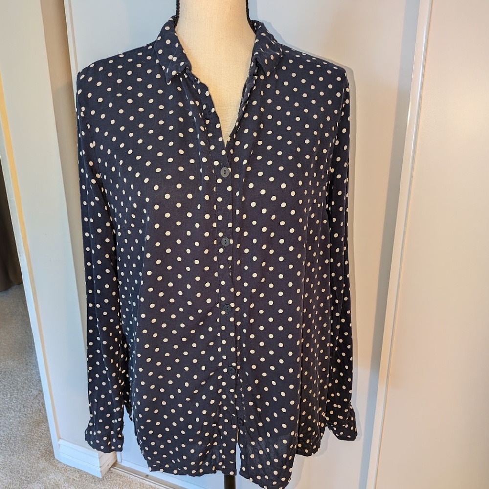 Divided by H&M -  Navy Blue Polka Dot Blouse
